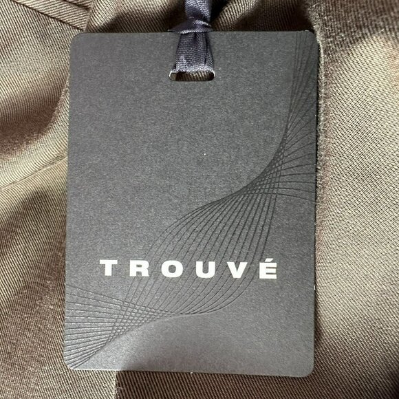 NWT Trouve Pleated Belted Green Tapered Dress Pants Womens 6 - Picture 7 of 9